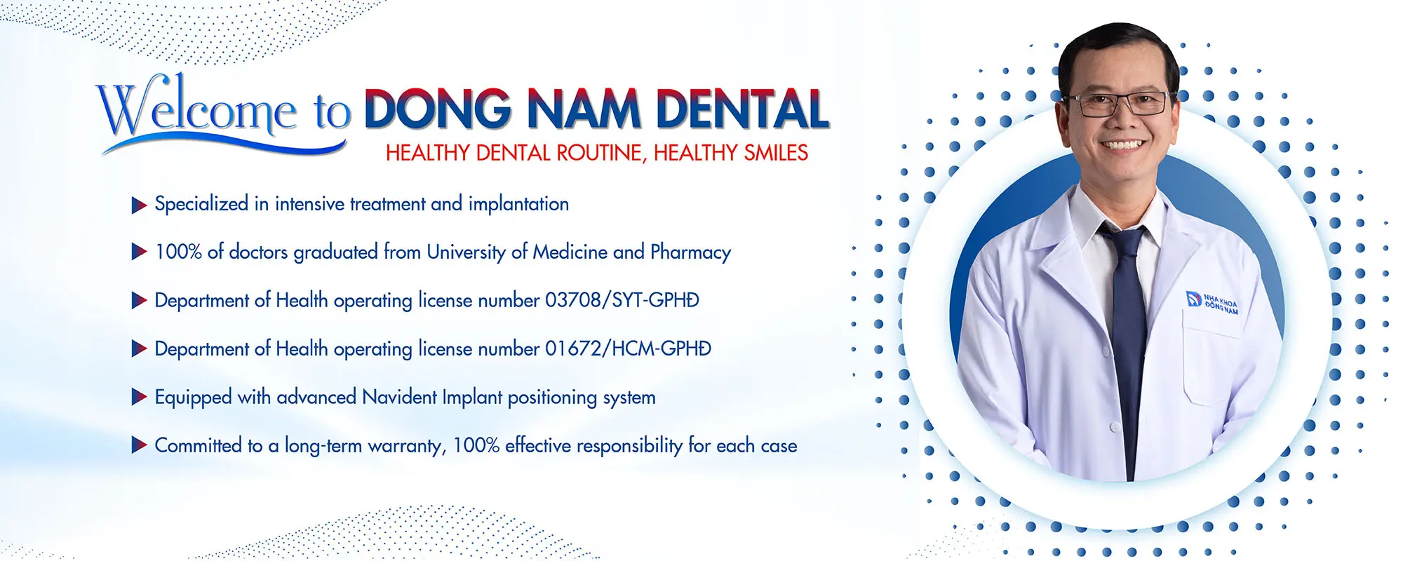 banner welcome to dongnamdental